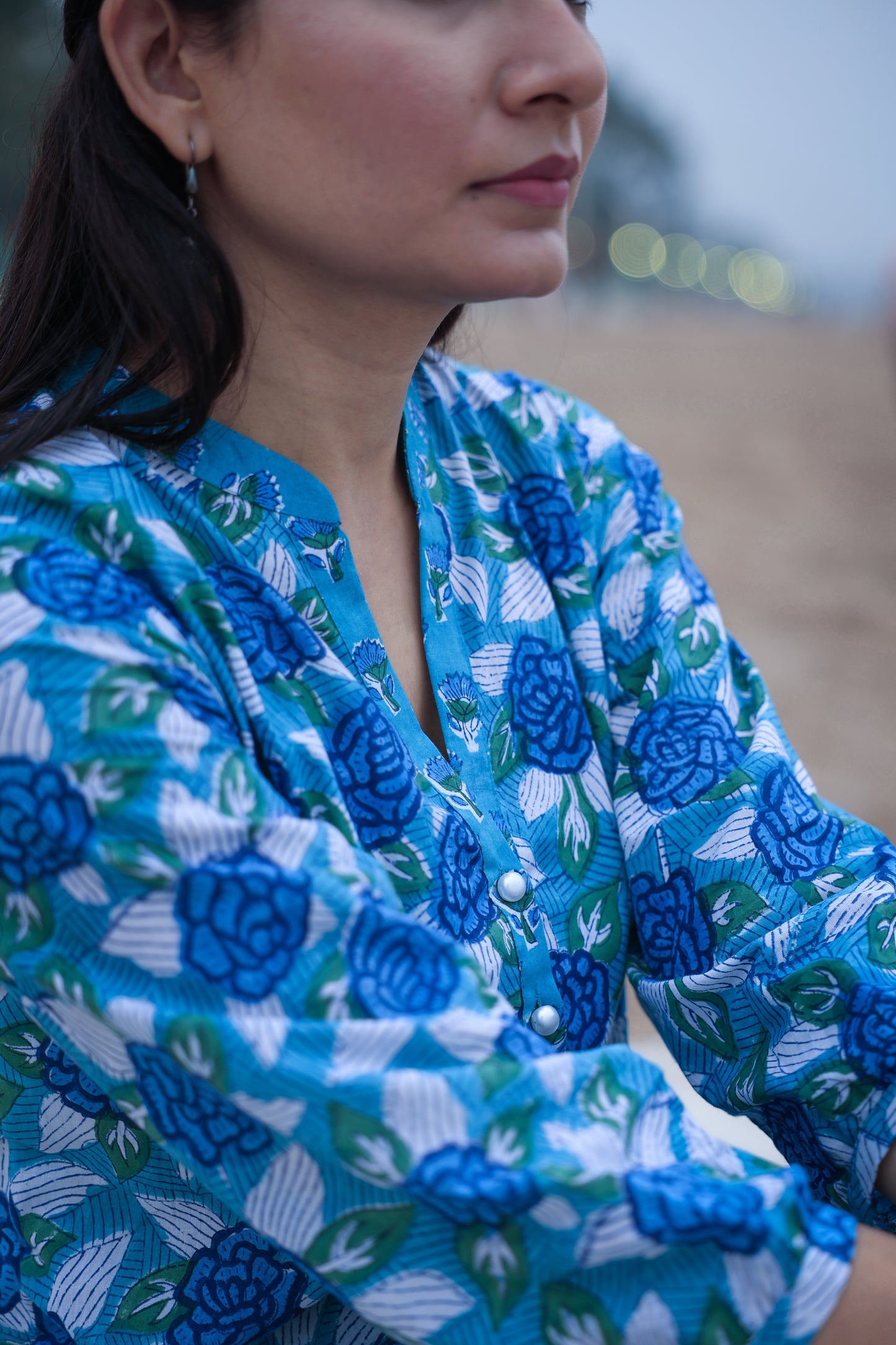 Haya Nila Sanganeri Kurta Pant Set