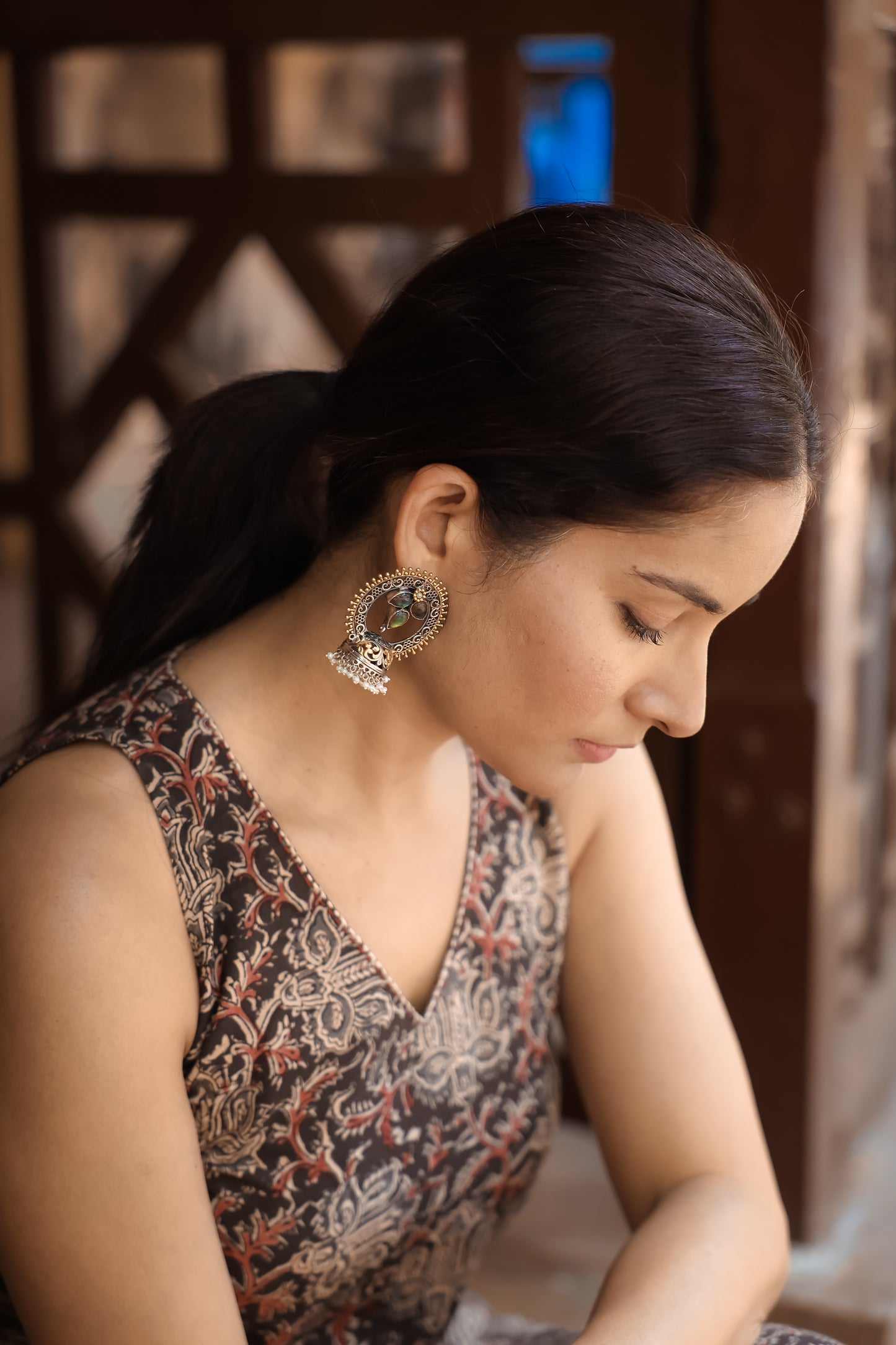 Raha Black Kalamkari Co-ord Set