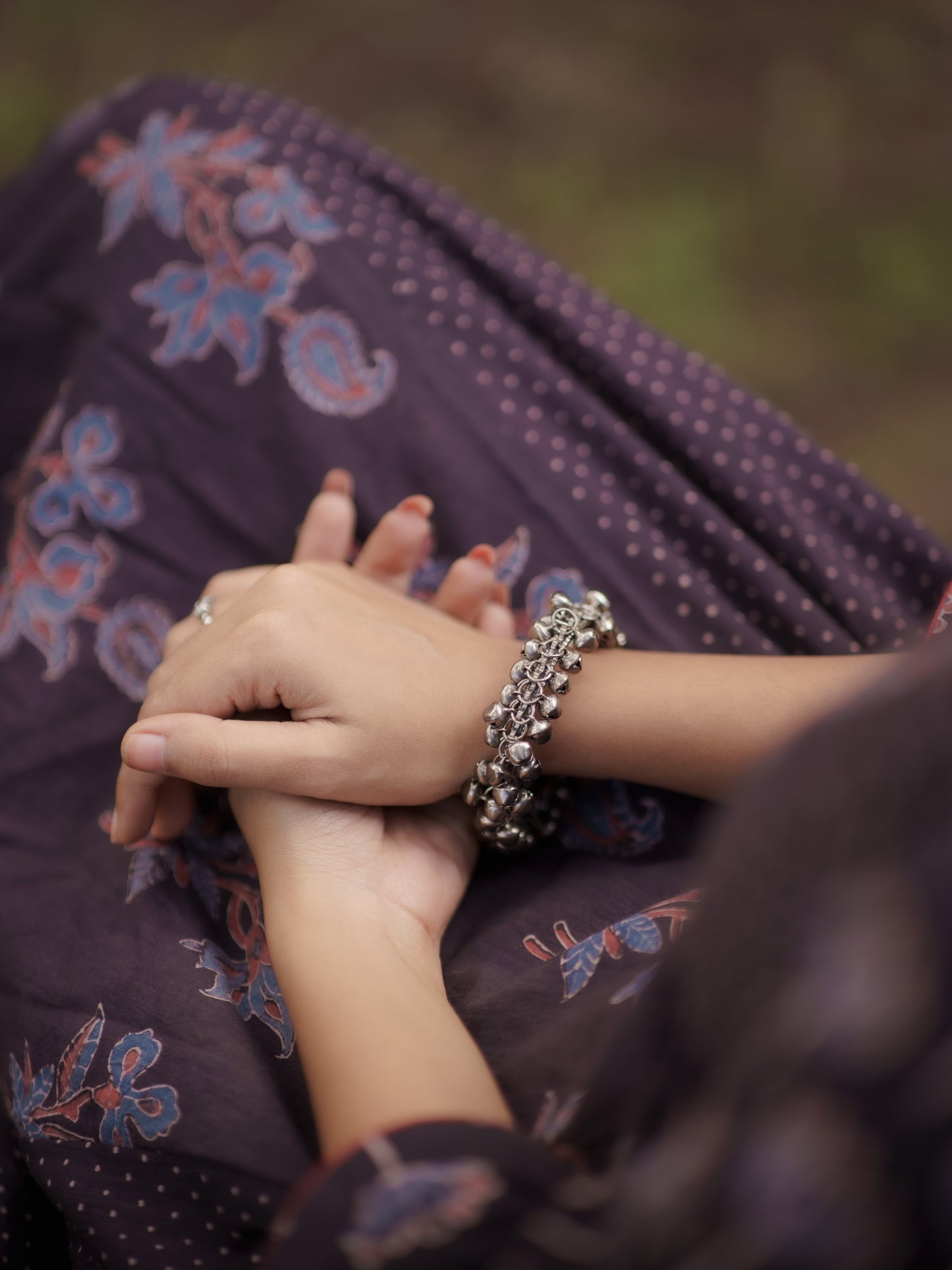 Kaaya Black Ajrakh Kalidaar Set