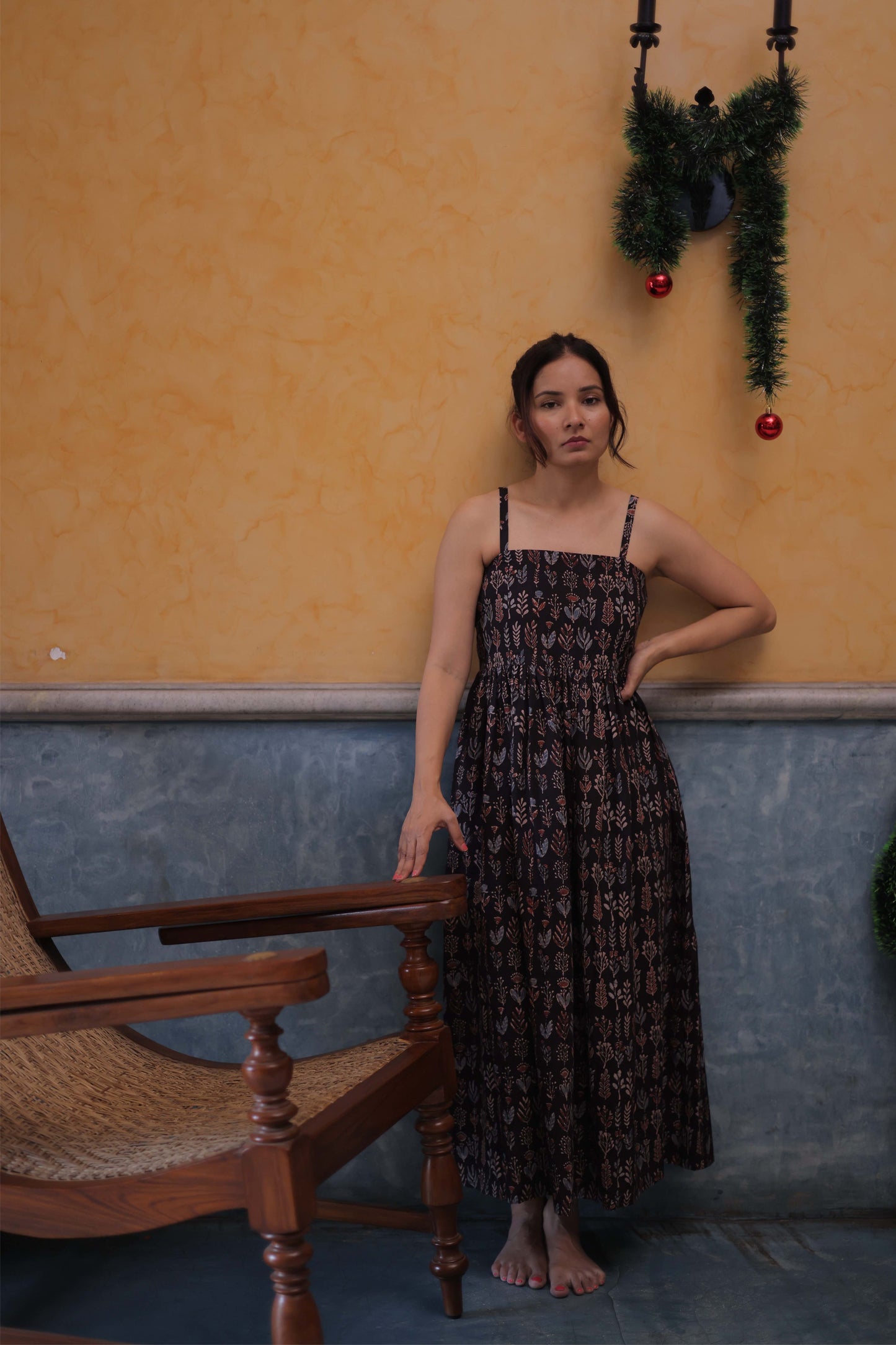 Yala Black Ajrakh Dress