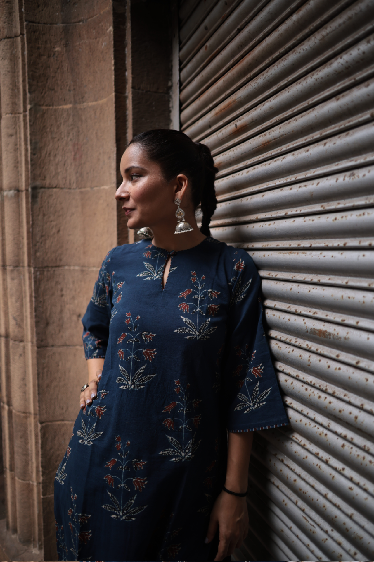 Fidaa Indigo Ajrakh Co-ord Set
