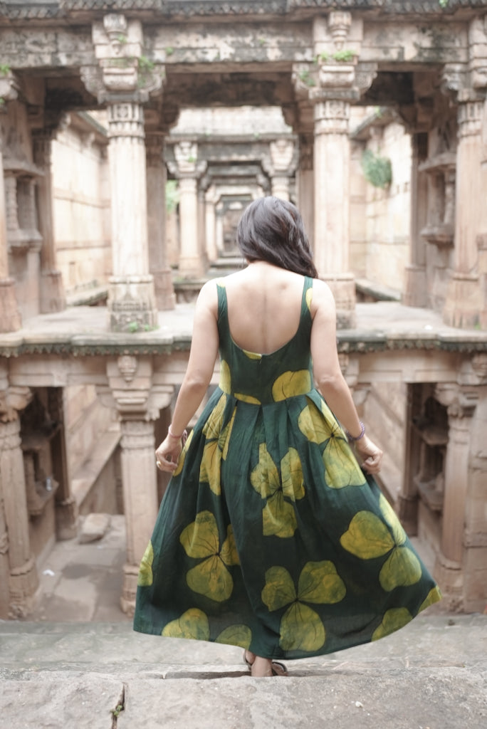 Zanzibar Green Ajrakh Dress