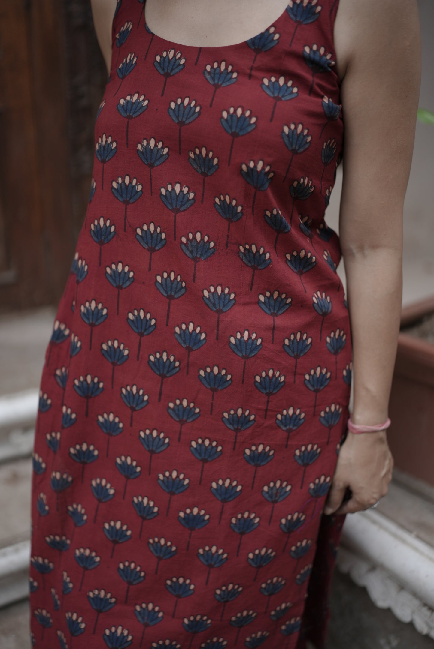 Saaya Madder Red Ajrakh Co-ord Set