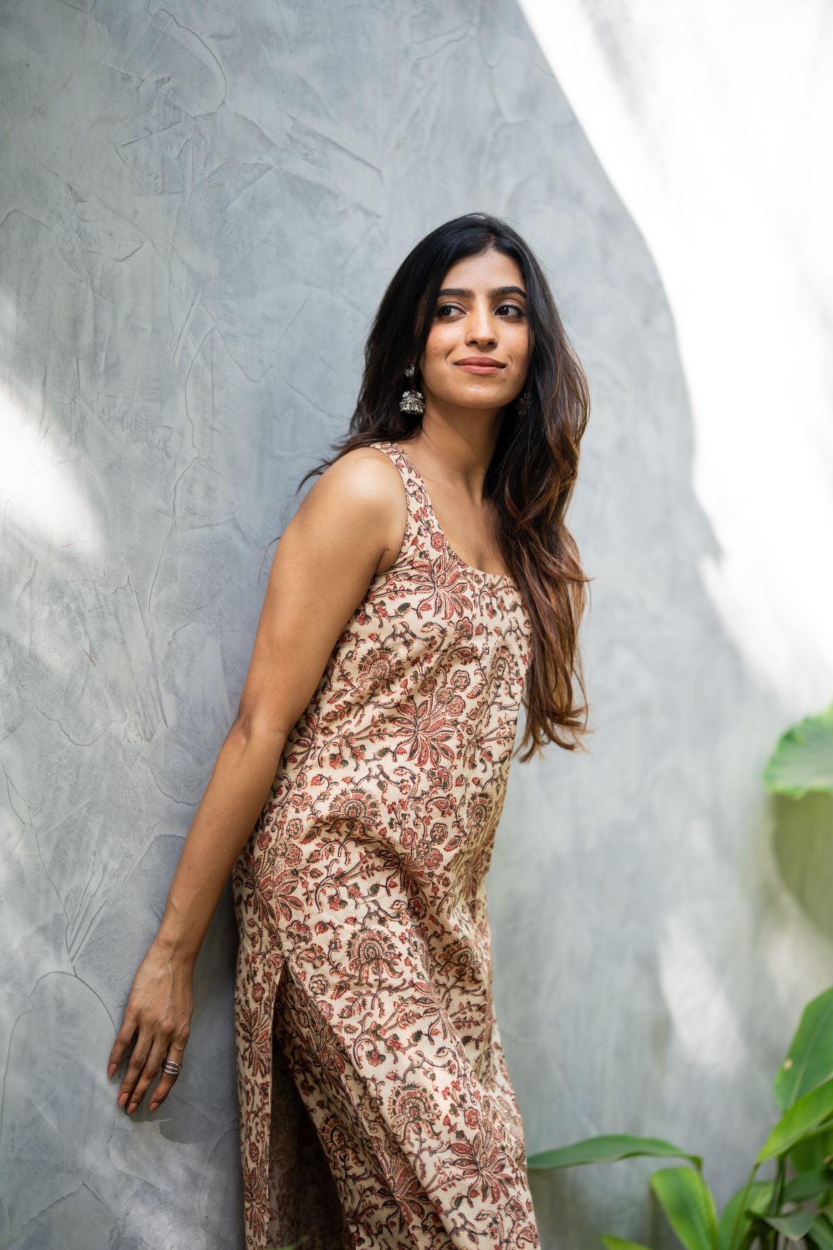 Saaya Beige Kalamkari Co-ord Set
