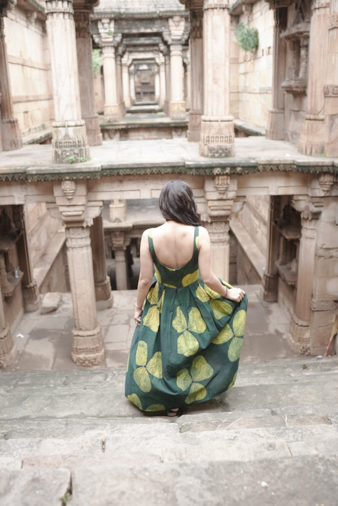 Zanzibar Green Ajrakh Dress