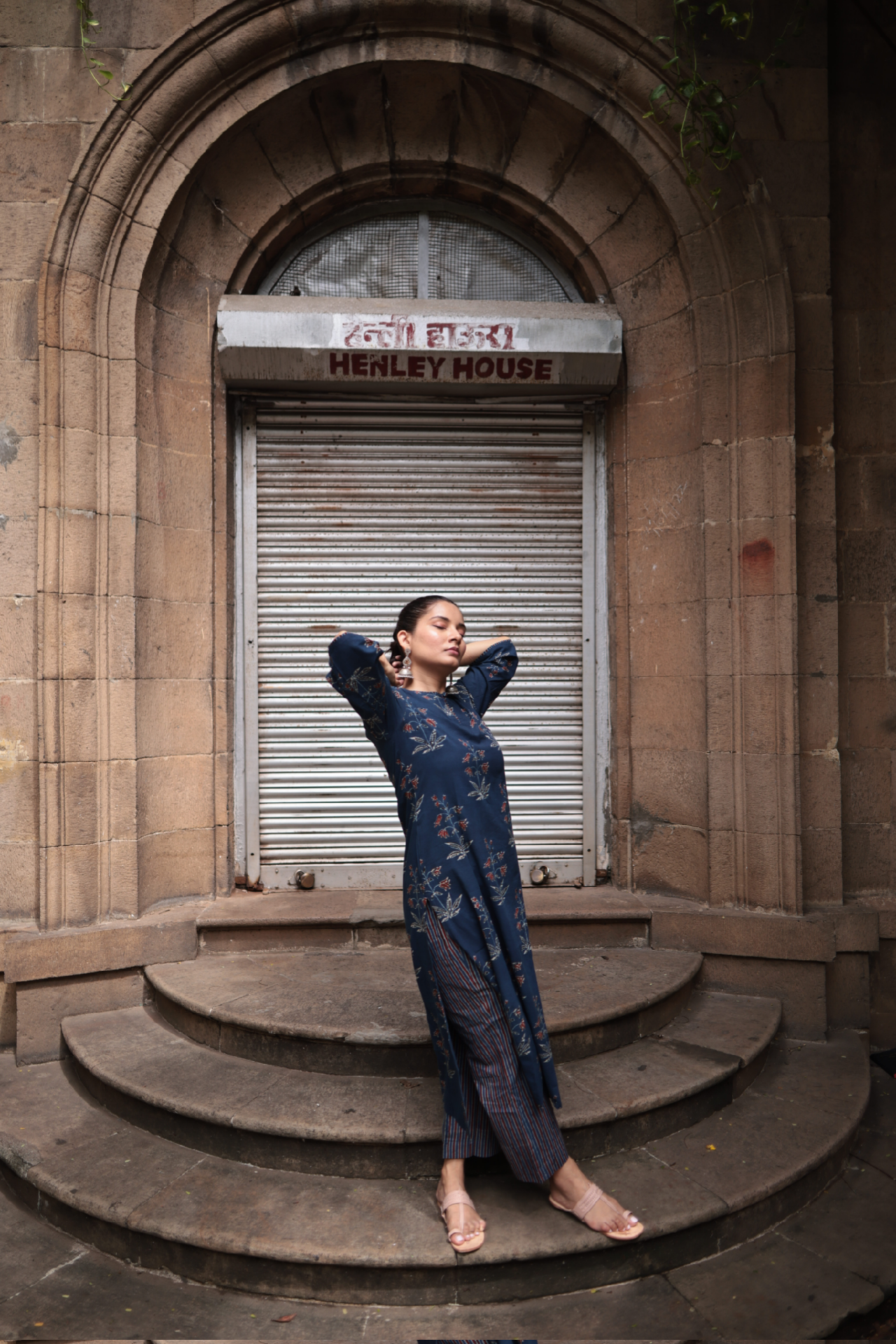 Fidaa Indigo Ajrakh Co-ord Set
