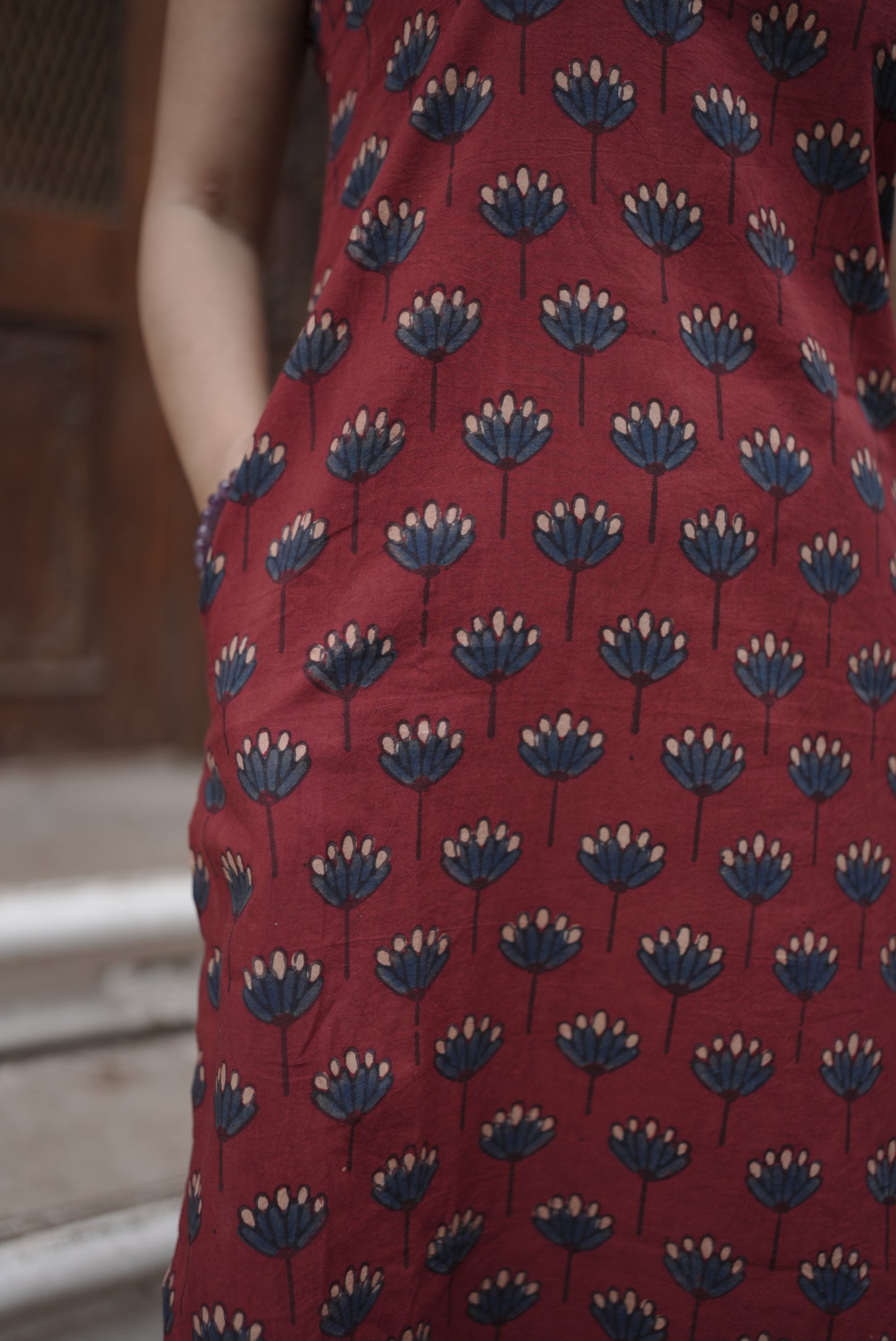 Saaya Madder Red Ajrakh Co-ord Set