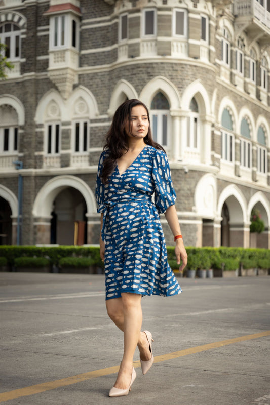 Bali Indigo Wrap Dress