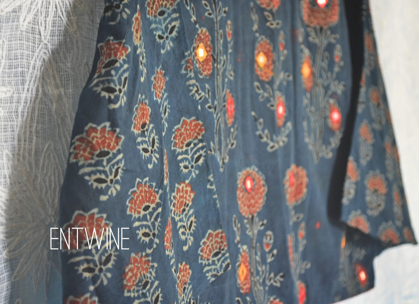 Indigo mirror blouse