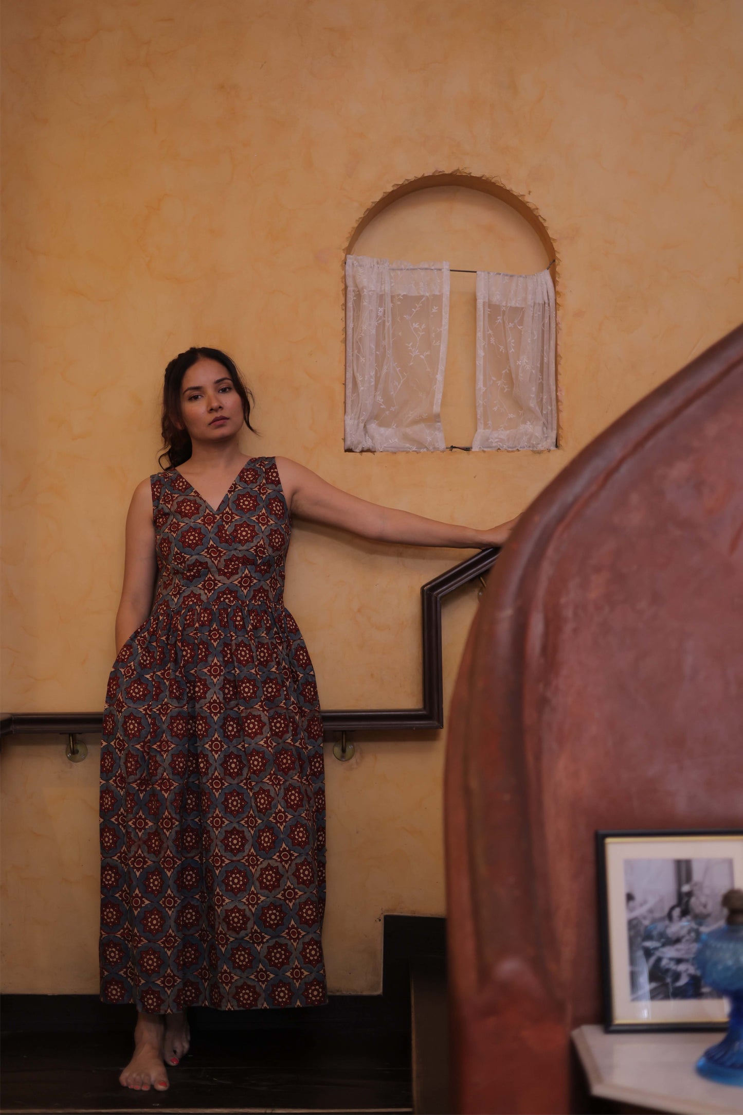 Marrakech Indigo Ajrakh Dress