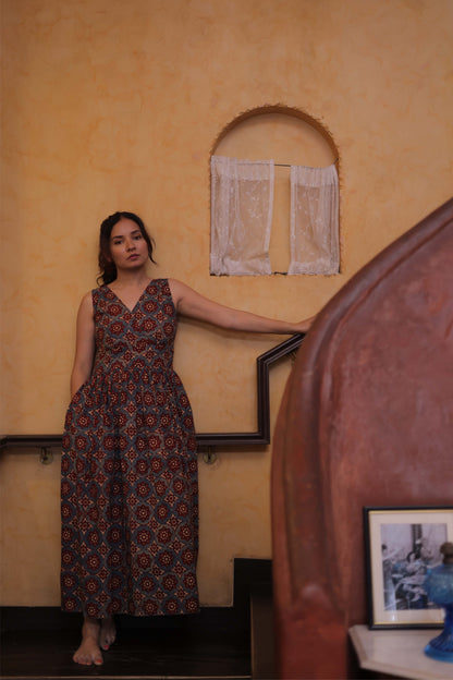 Marrakech Indigo Ajrakh Dress