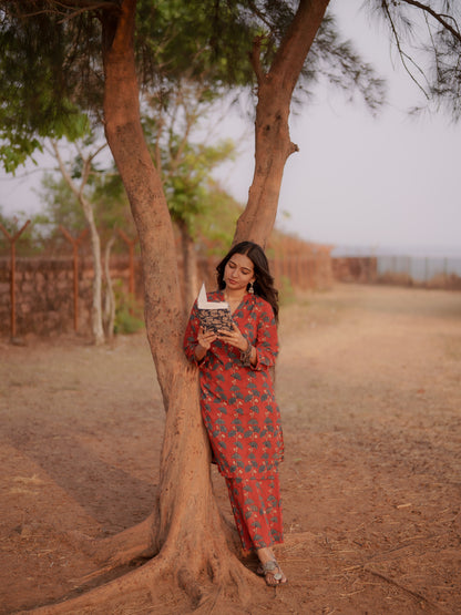 Safar Madder Ajrakh Co-ord Set
