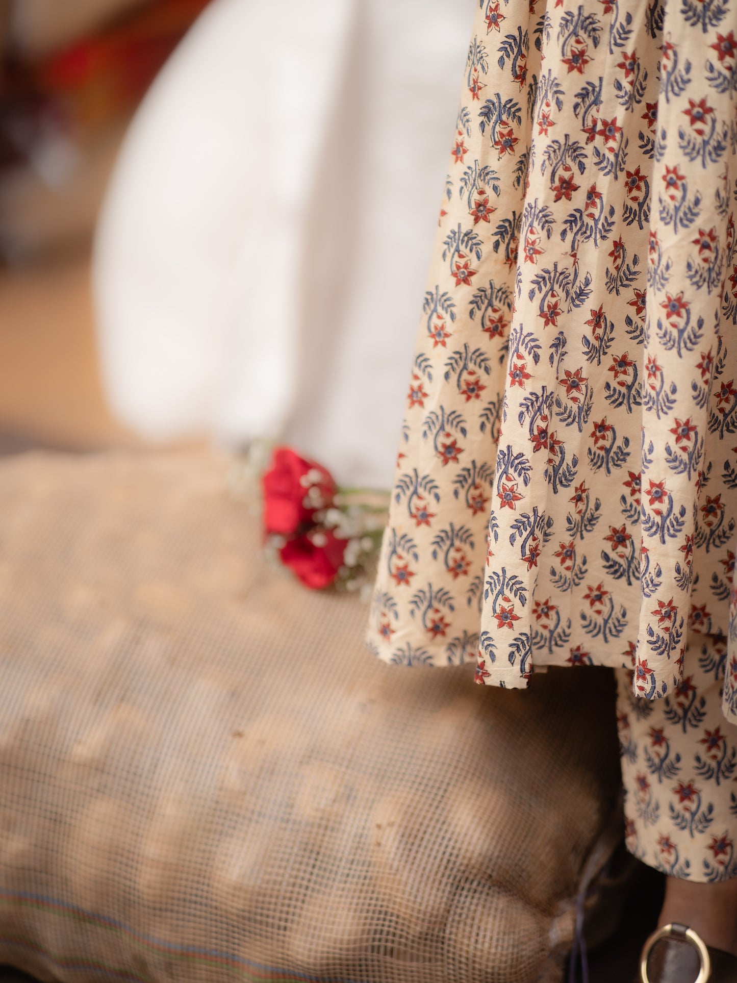 Maya Beige Bagru Co-ord Set