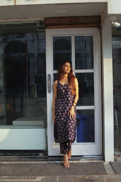 Saaya Black Ajrakh Co-ord Set