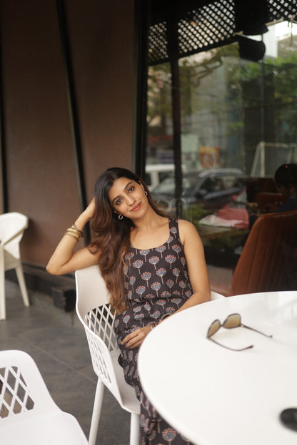 Saaya Black Ajrakh Co-ord Set