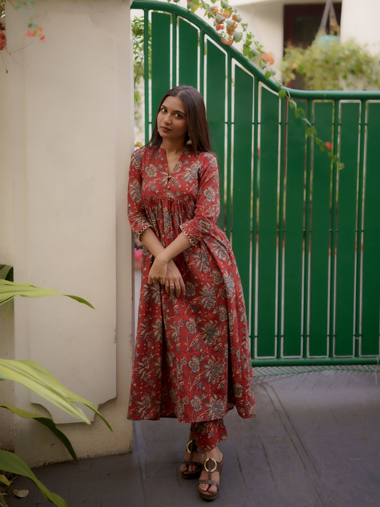 Sifar Madder Ajrakh Co-ord Set