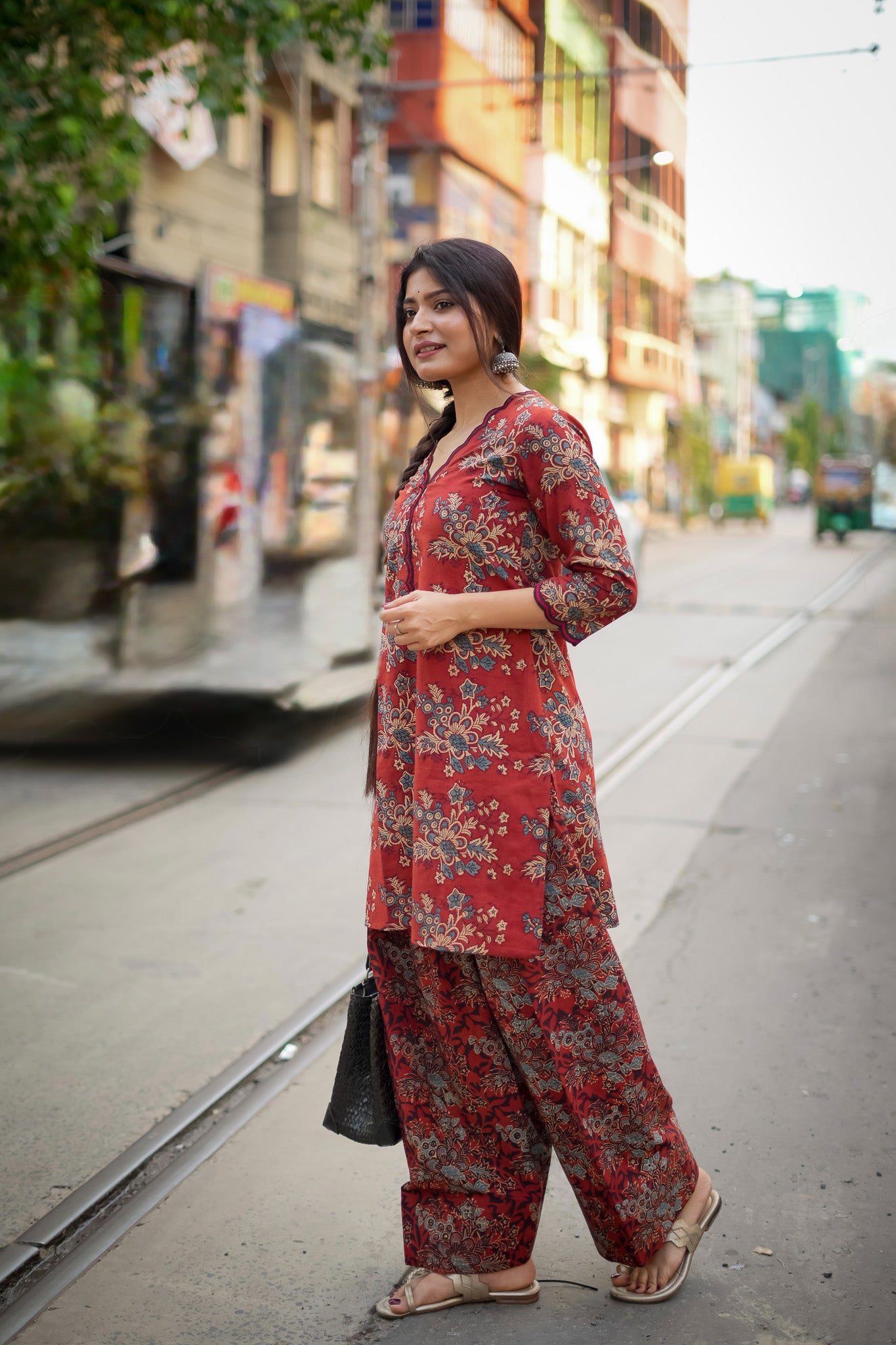 Mann Madder Ajrakh Farsi Salwar Set