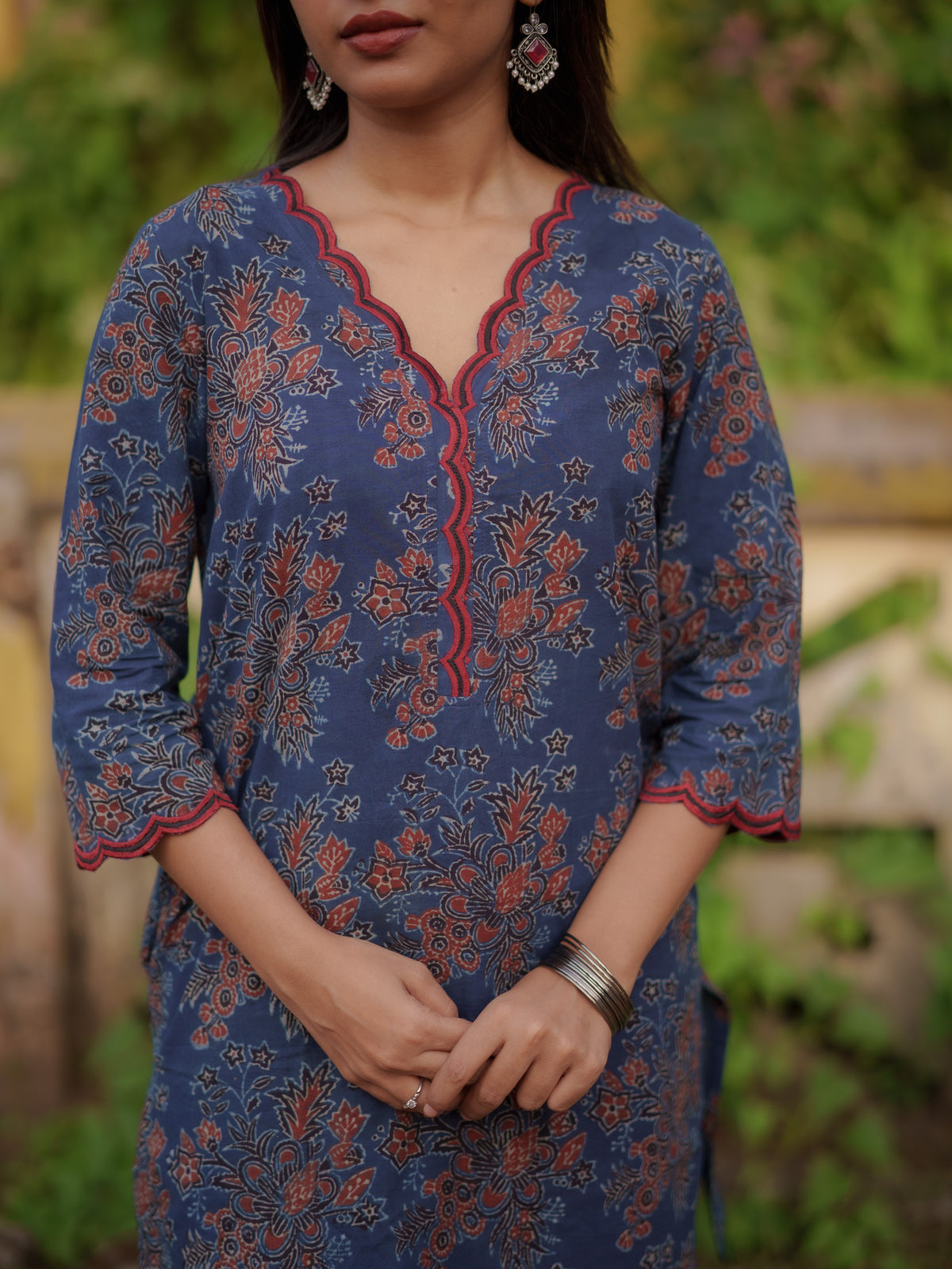 Mann Indigo Ajrakh Farsi Salwar Set