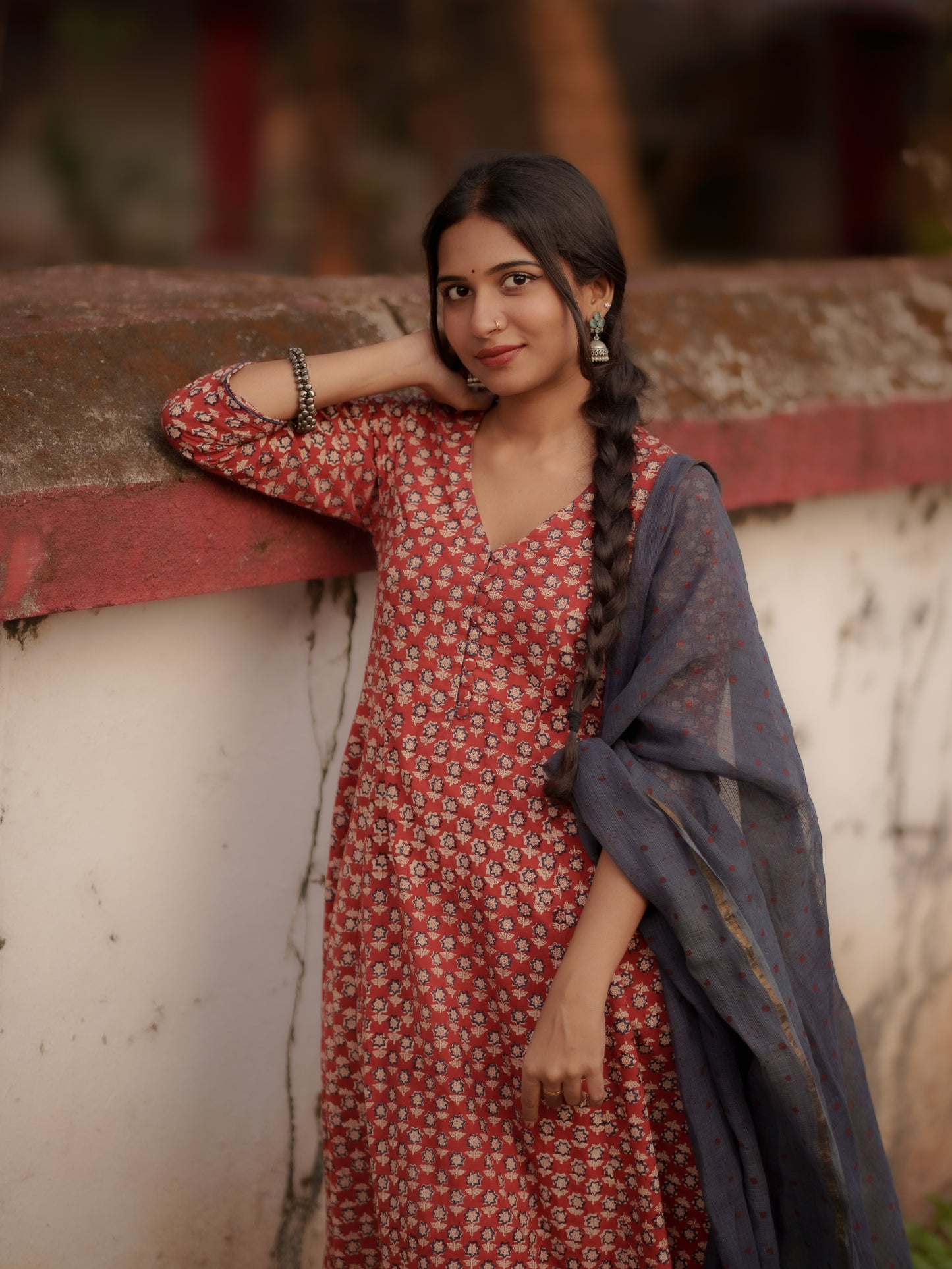 Maya Madder Red Bagru Co-ord Set