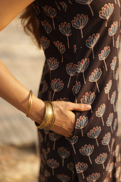 Saaya Black Ajrakh Co-ord Set