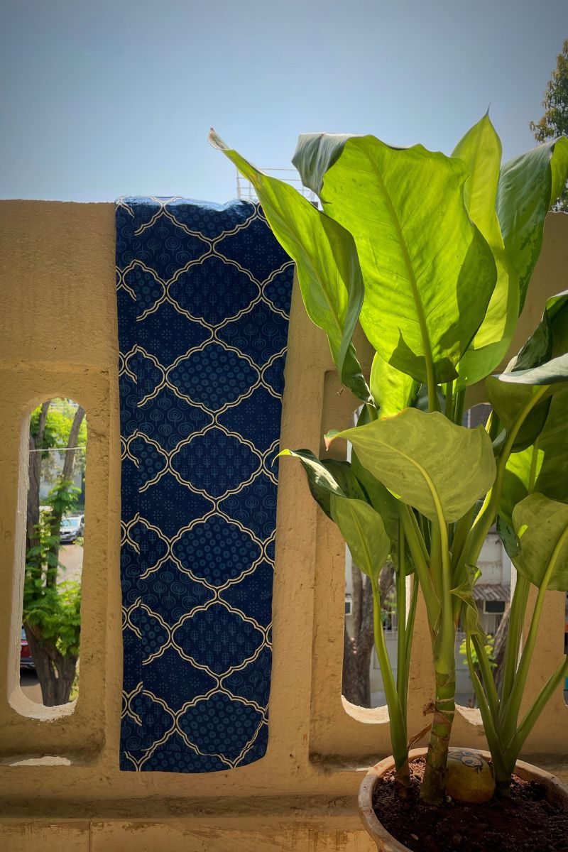 Indigo Cotton Lazy Pants