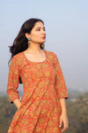 Ishq Pumpkin Spice Kalidaar Kurta