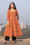 Ishq Pumpkin Spice Kalidaar Kurta