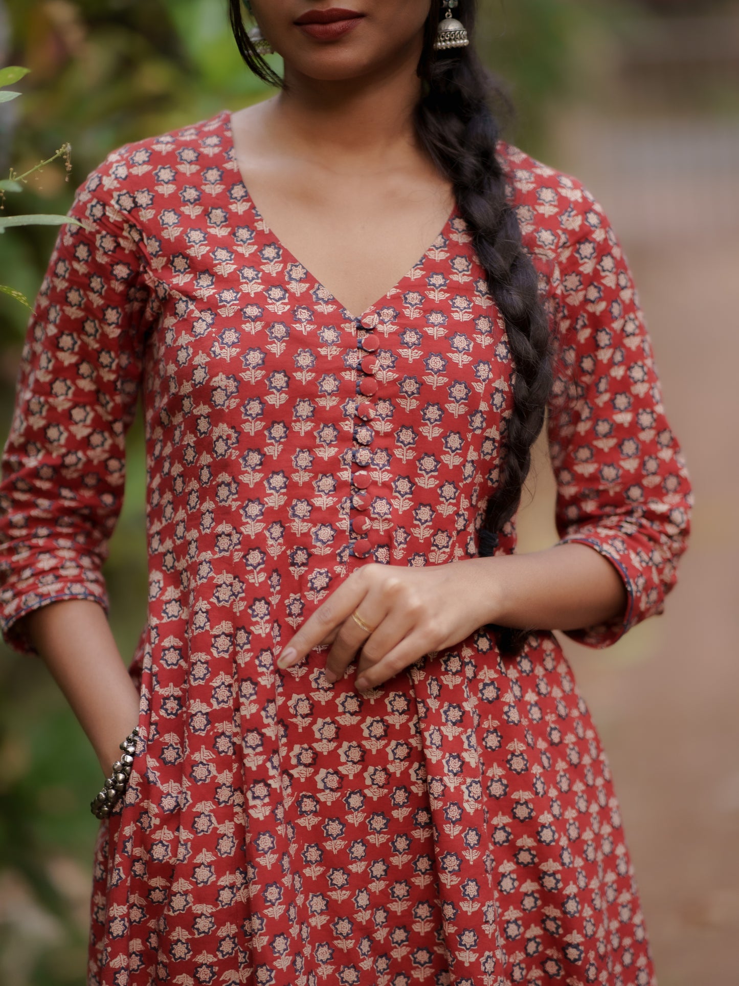 Maya Madder Red Bagru Co-ord Set