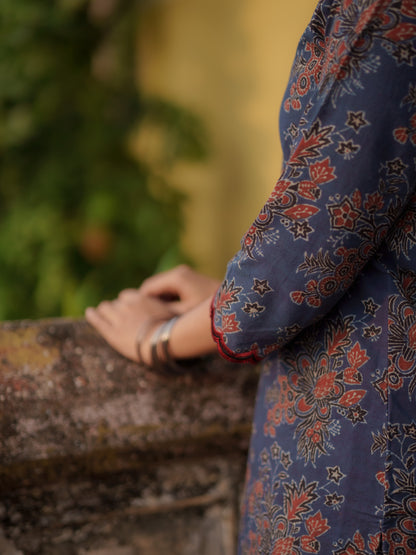 Mann Indigo Ajrakh Farsi Salwar Set