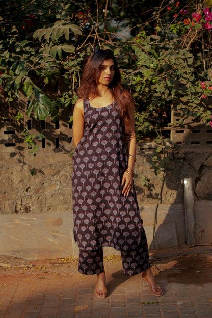 Saaya Black Ajrakh Co-ord Set