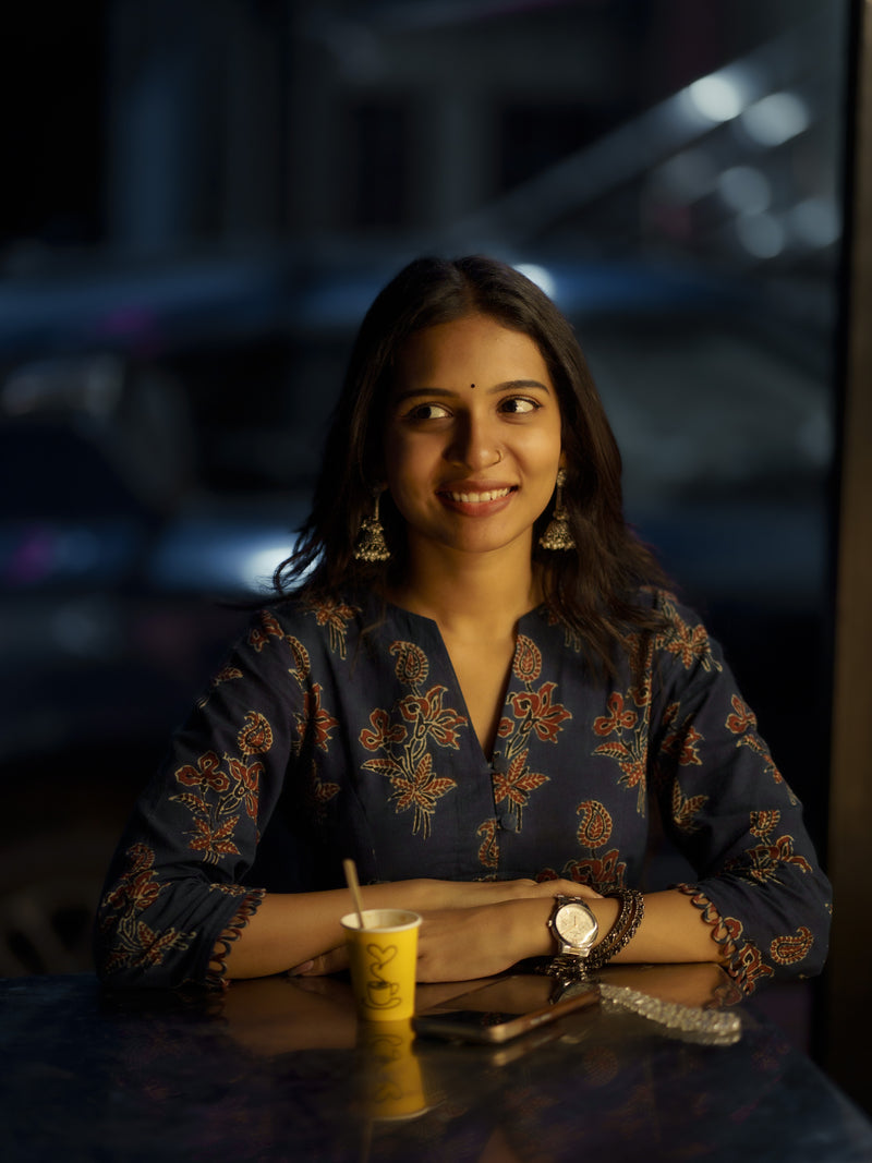 Sifar Indigo Ajrakh Co-ord Set