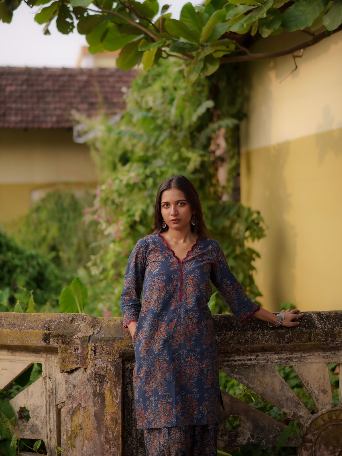 Mann Indigo Ajrakh Farsi Salwar Set