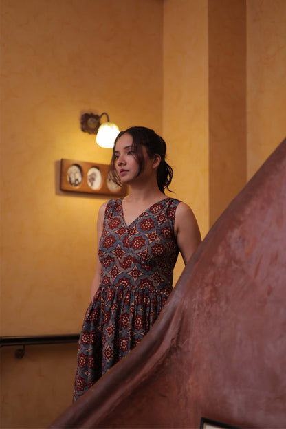 Marrakech Indigo Ajrakh Dress