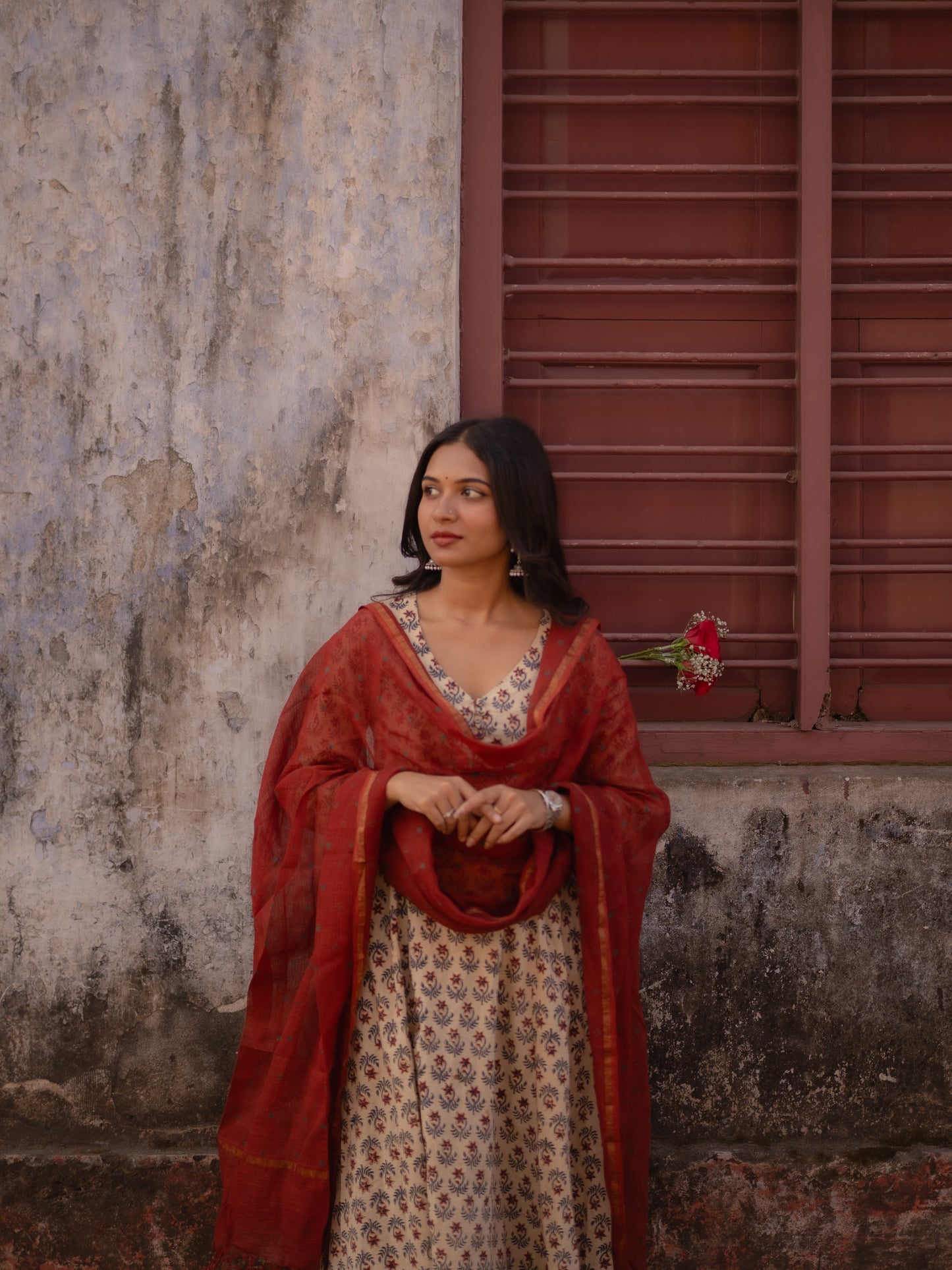 Maya Beige Bagru Co-ord Set