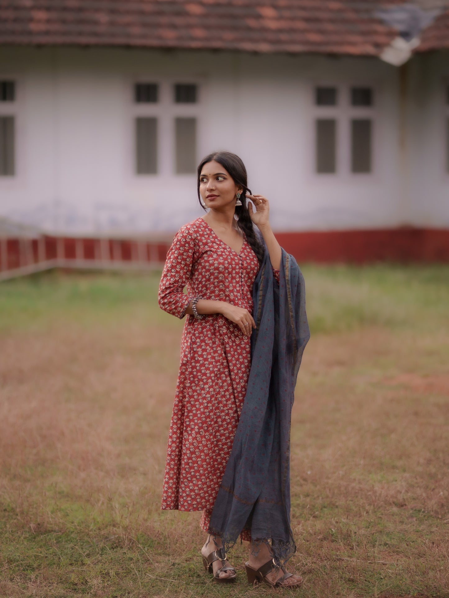 Maya Madder Red Bagru Co-ord Set