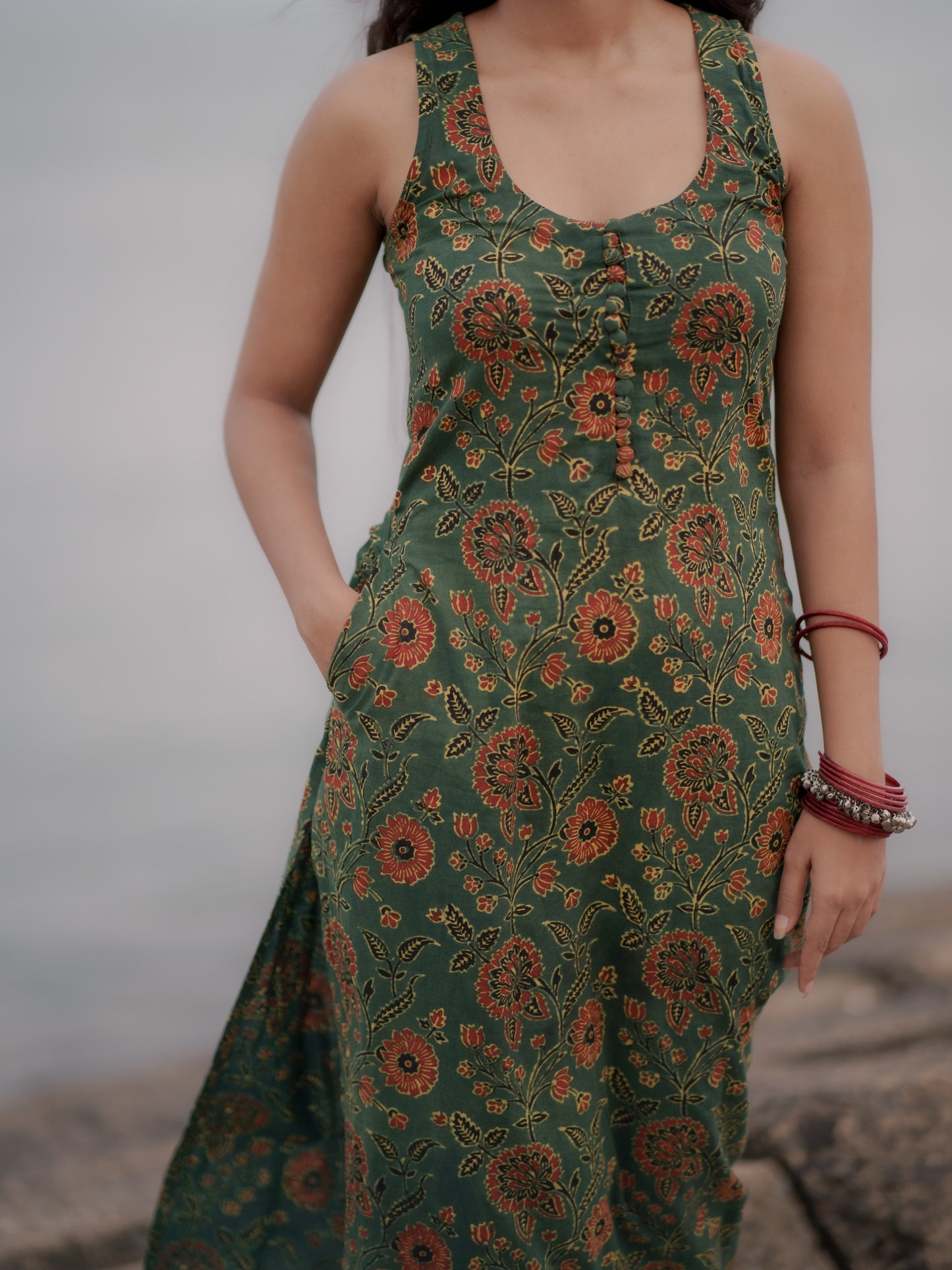 Varnam Hara Ajrakh Co-ord Set