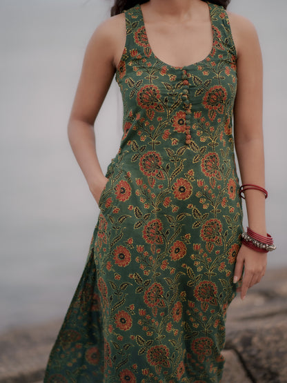 Varnam Hara Ajrakh Co-ord Set