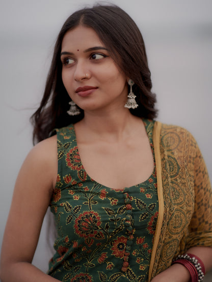 Varnam Hara Ajrakh Co-ord Set