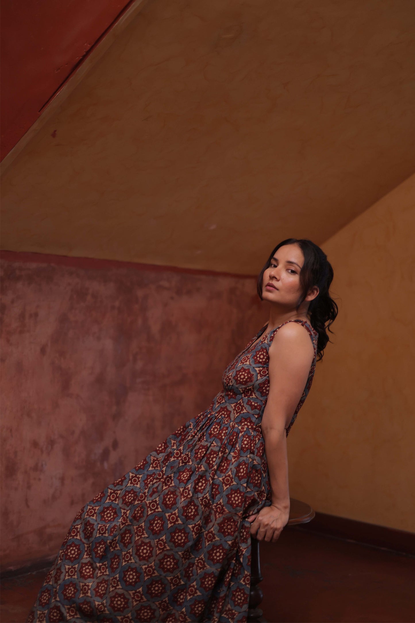 Marrakech Indigo Ajrakh Dress