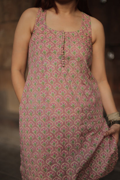 Hriday Dusty Pink Sanganeri Farsi Salwar Set