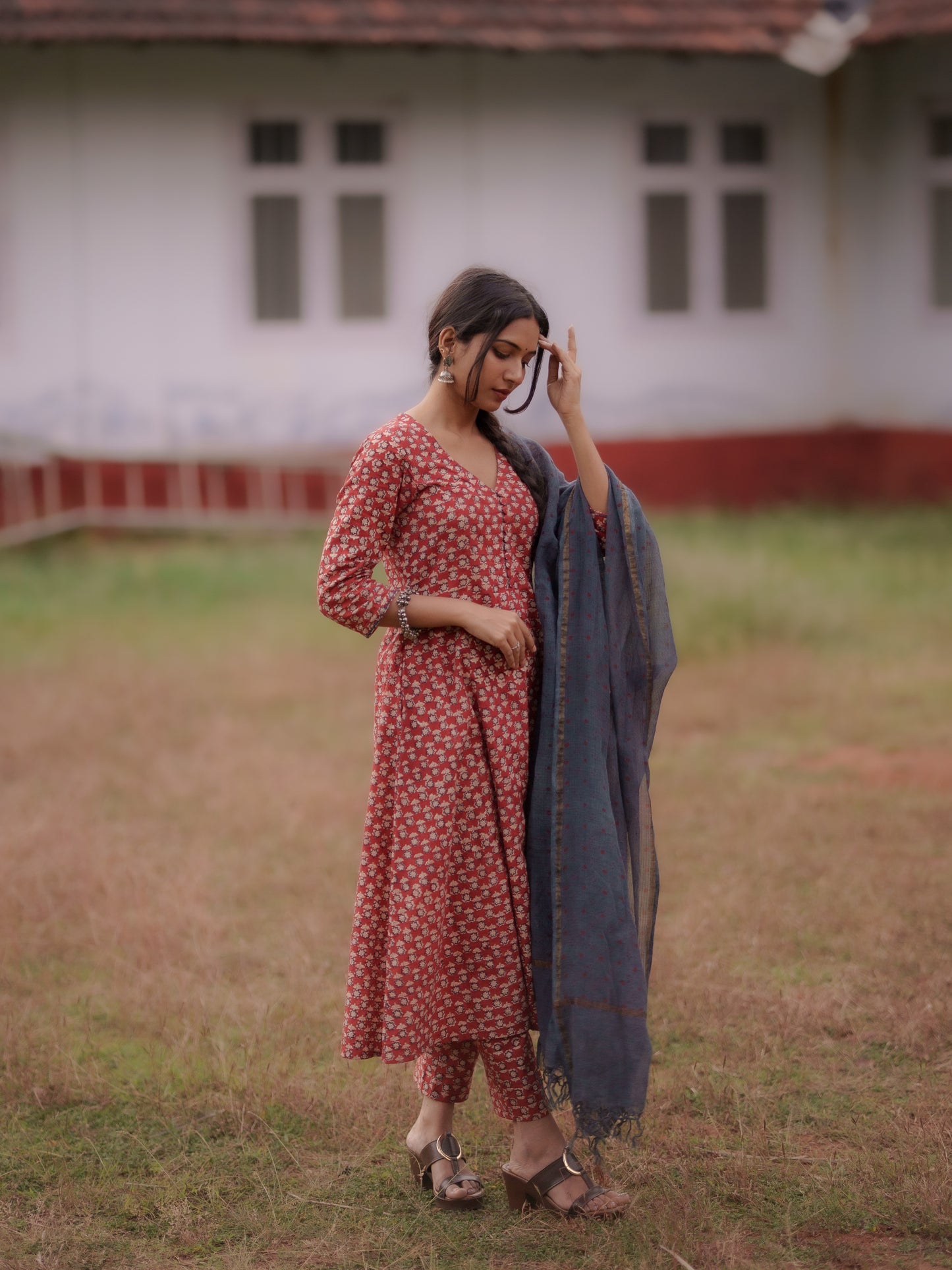 Maya Madder Red Bagru Co-ord Set