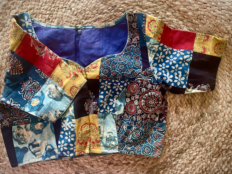 Upcycled Ajrakh Blouse