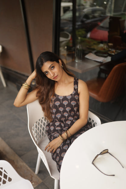 Saaya Black Ajrakh Co-ord Set