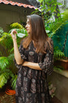 Mannat Black Ajrakh Kurta Pant Set WITHOUT Dupatta