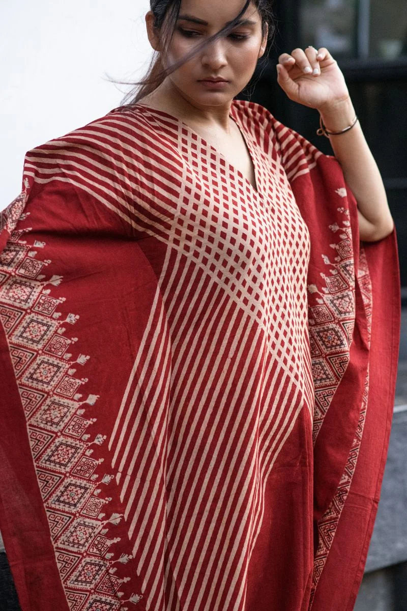 Sur Madder Red Kaftan