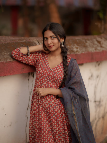 Maya Madder Red Bagru Co-ord Set