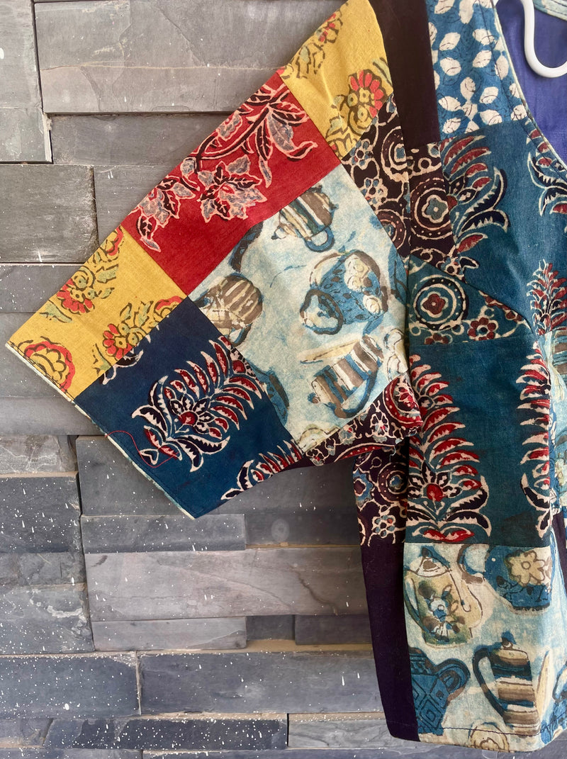 Upcycled Ajrakh Blouse