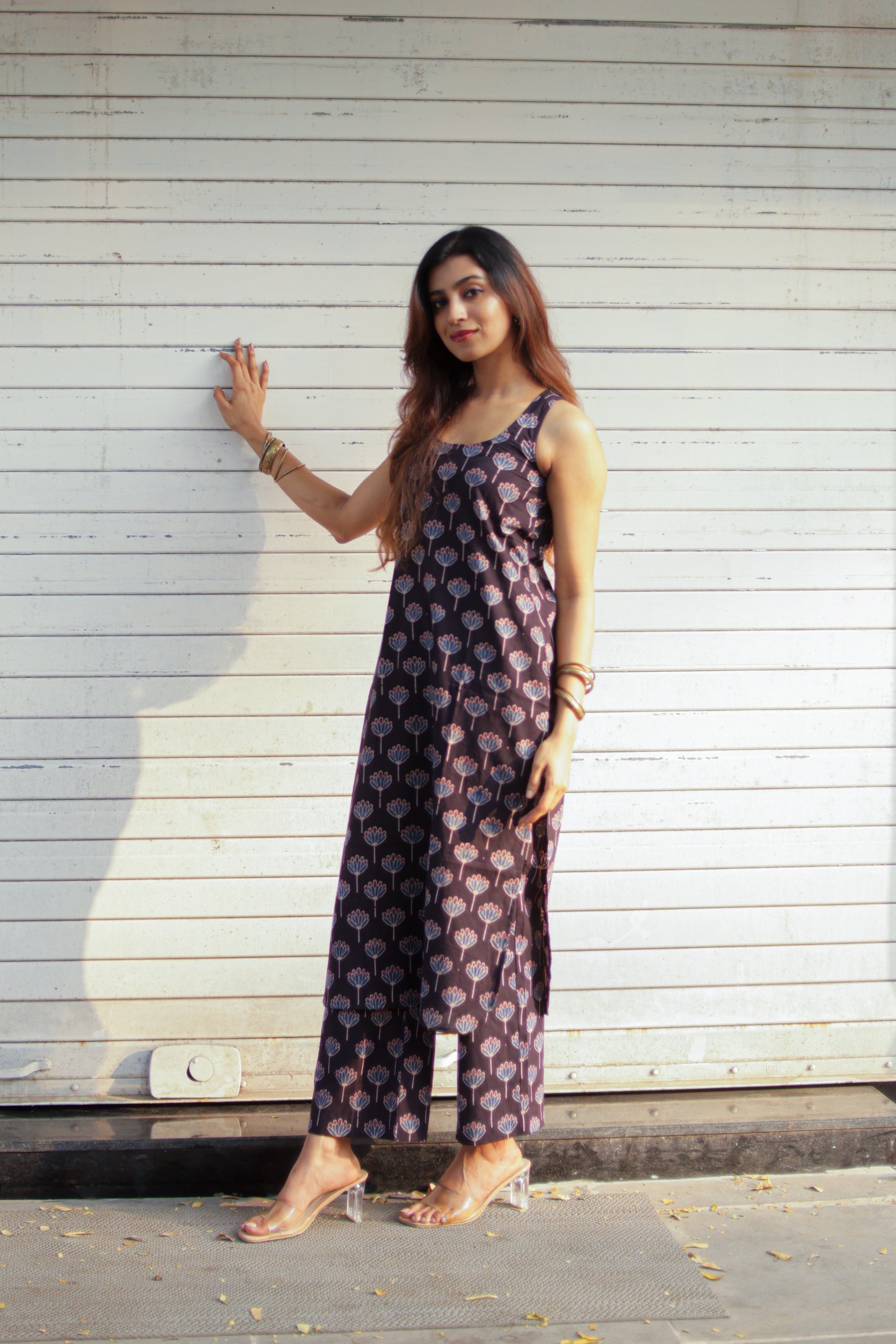 Saaya Black Ajrakh Co-ord Set