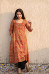 Ishq Pumpkin Spice Kalidaar Kurta