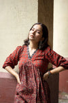Amer Madder Red Ajrakh Kurta
